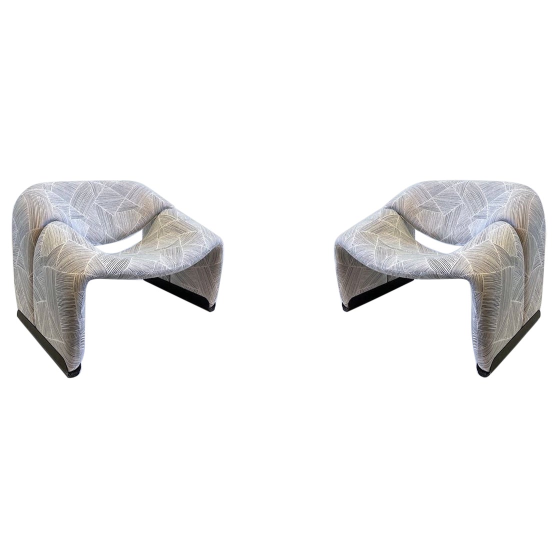 Pair of Groovy Lounge Chairs by Pierre Paulin