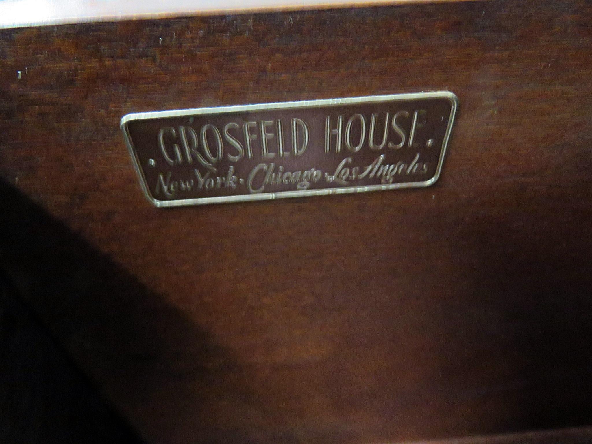 Pair of Grosfeld House 3-drawer commodes.