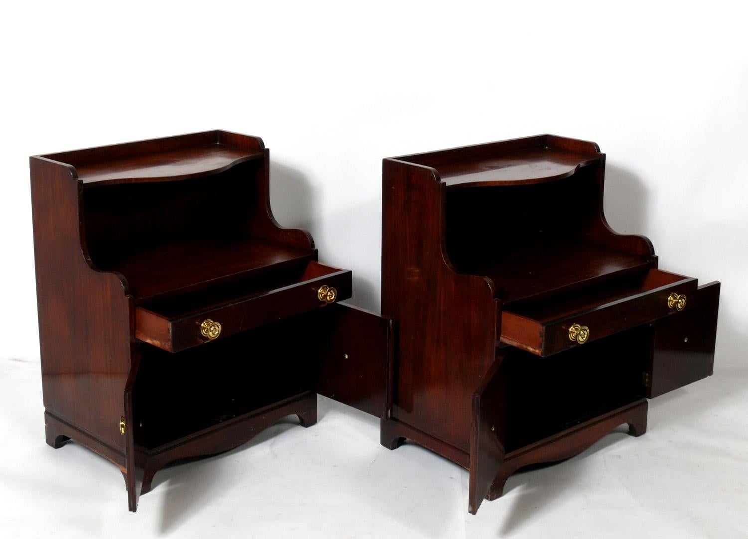 Hollywood Regency Pair of Grosfeld House Night Stands For Sale