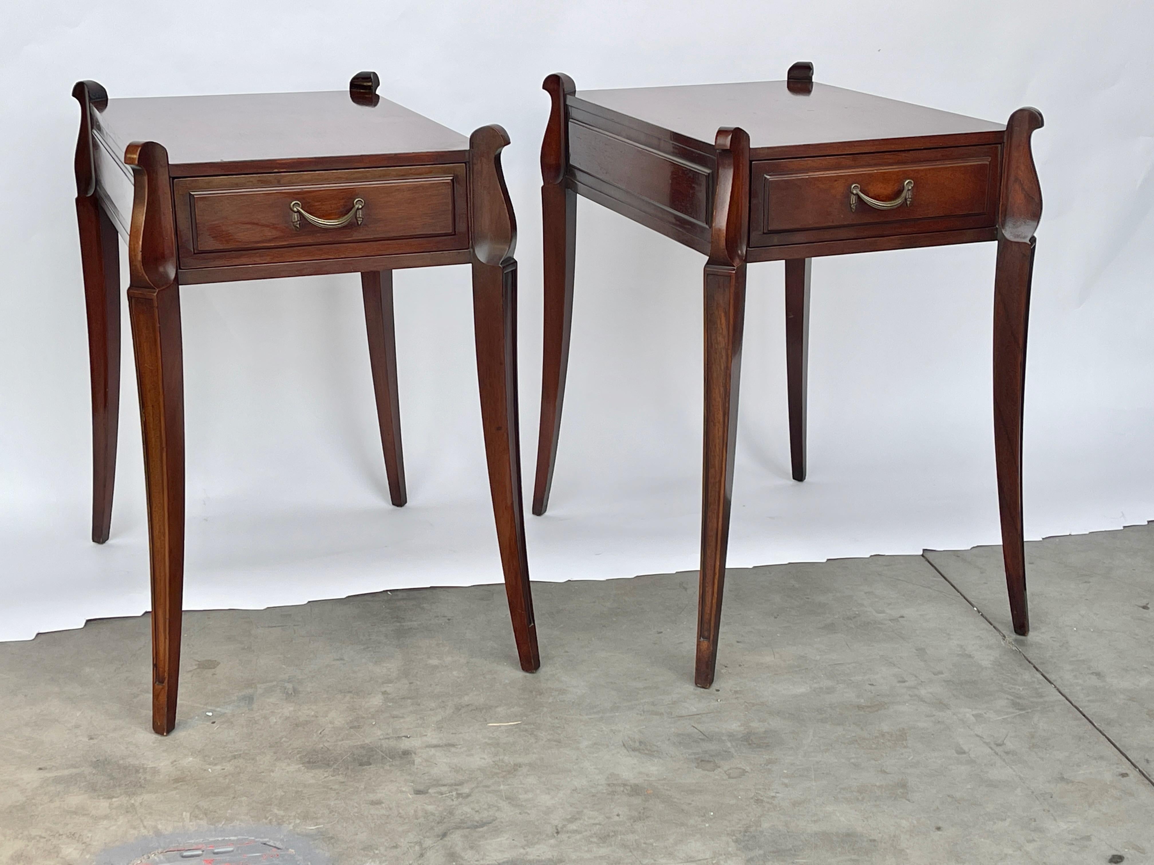 Pair of Grosfeld House No. 3726A Mahogany End Tables For Sale 10