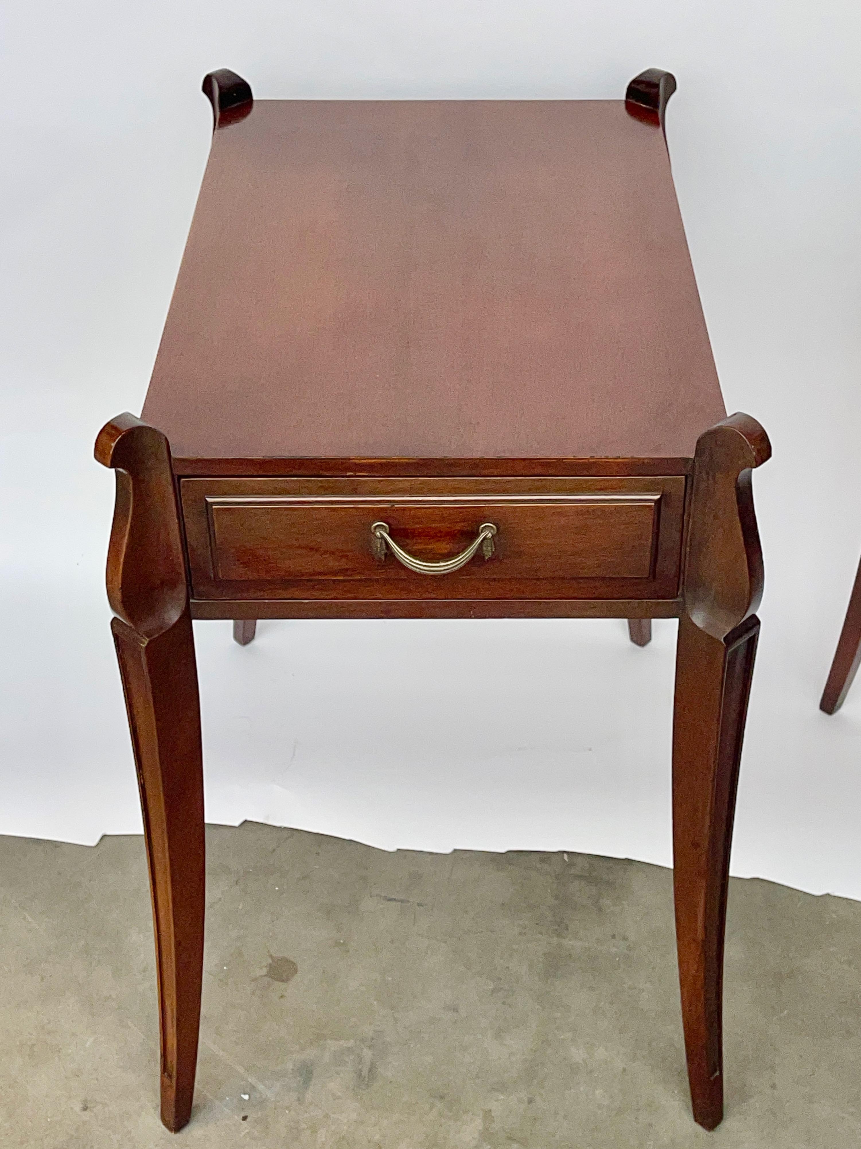 Pair of Grosfeld House No. 3726A Mahogany End Tables For Sale 13