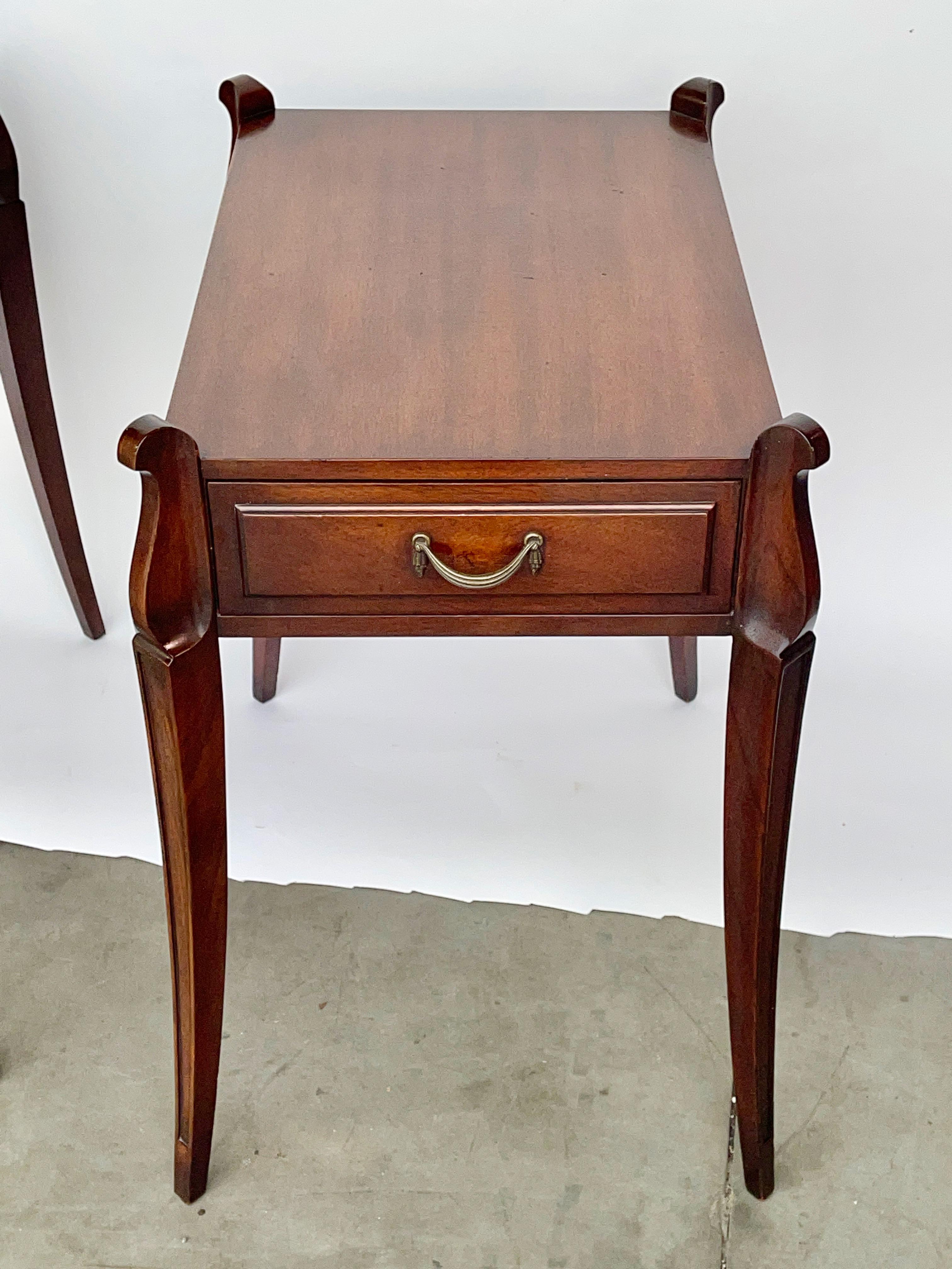 Pair of Grosfeld House No. 3726A Mahogany End Tables For Sale 14