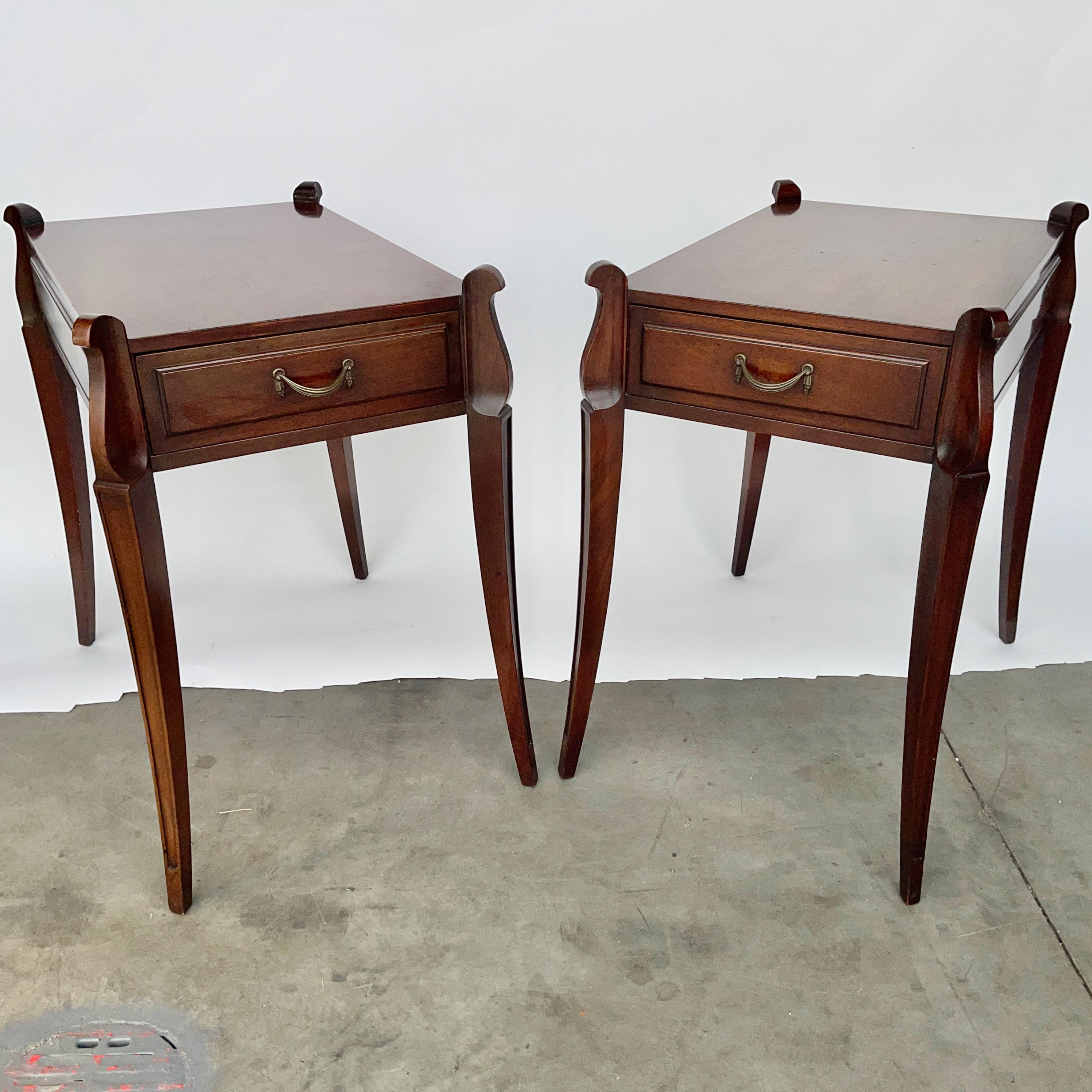 American Pair of Grosfeld House No. 3726A Mahogany End Tables For Sale