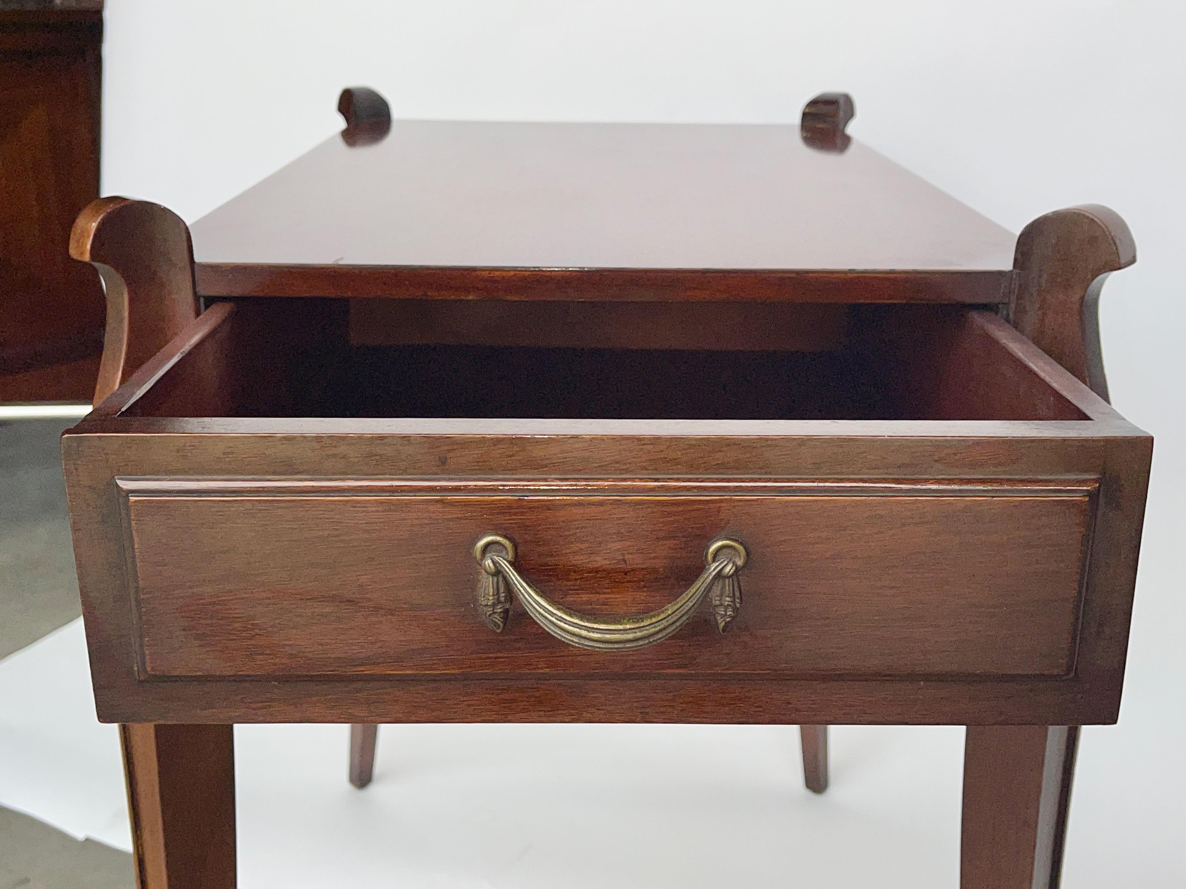 Pair of Grosfeld House No. 3726A Mahogany End Tables For Sale 2