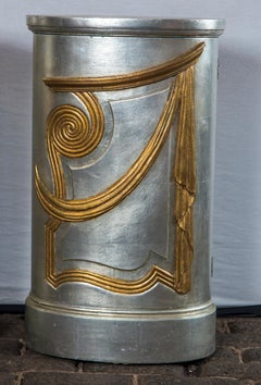 Pair of Grosfeld House Oval Silver Cabinets