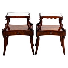 Pair of Grosfeld House Tables with Mirrored Tops Pair of Grosfeld House Tables with Mirrored Tops