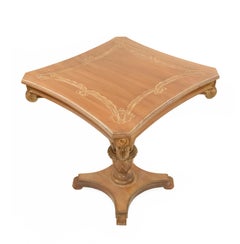 Pair of Grosfeld Pedestal Base Square End Tables