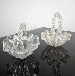 Pair of Grosse Costolature Bowl by Ercole Barovier for Barovier & Toso, 1940's