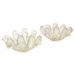 Pair of Grosse Costolature Shell Bowls by Ercole Barovier for Barovier & Toso