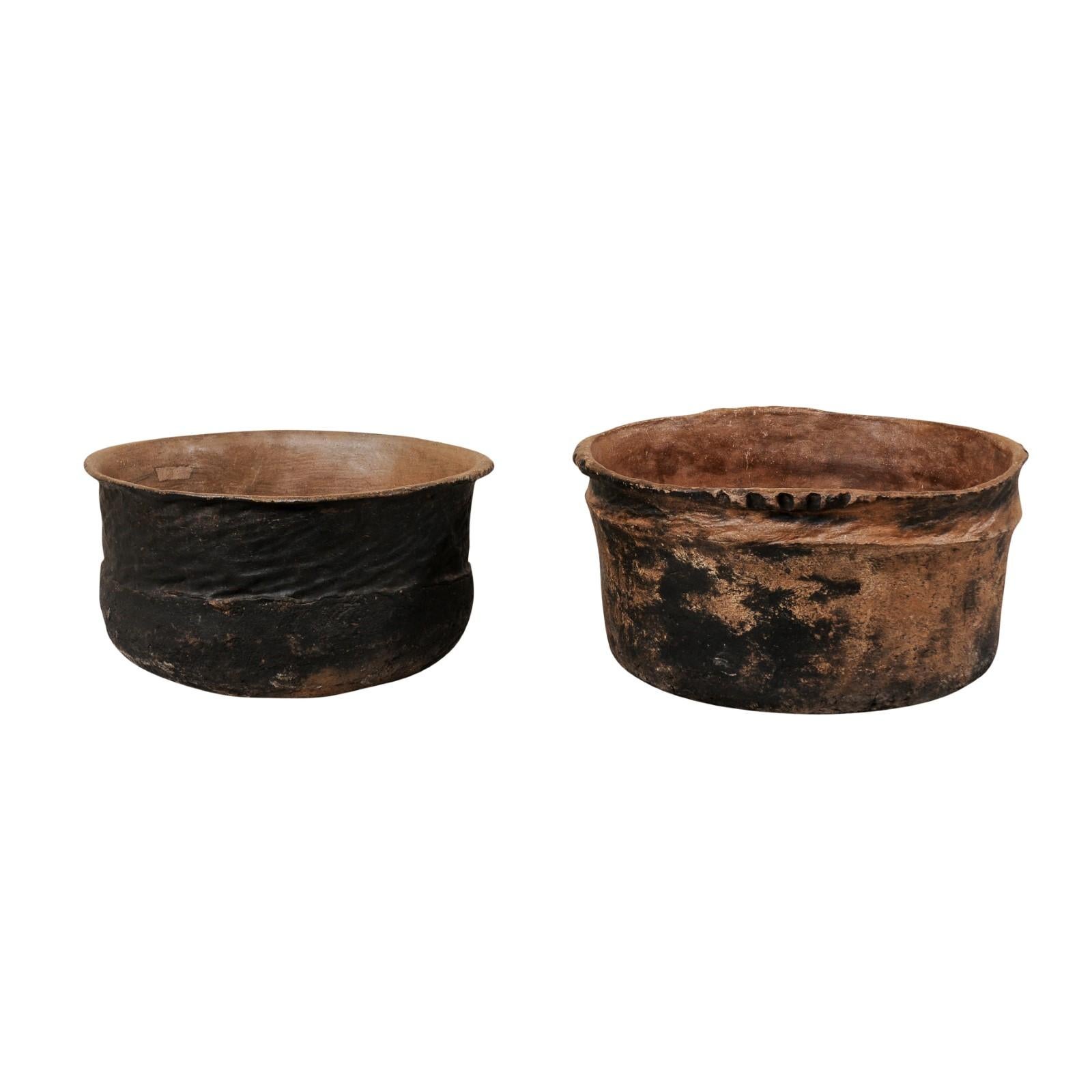 Pair of Guatemalan Clay Cooking Pots from the Early 20th Century