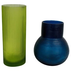 Pair of Guaxs Glass Vases in Stunning Colors