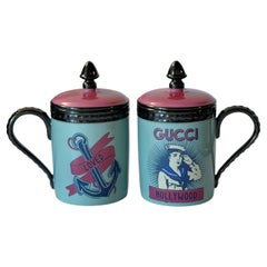 Gucci Pair of Limited Edition Porcelain Sailor Mugs