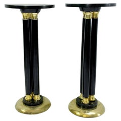 Pair of Guéridon, Black and Gold, 1900s