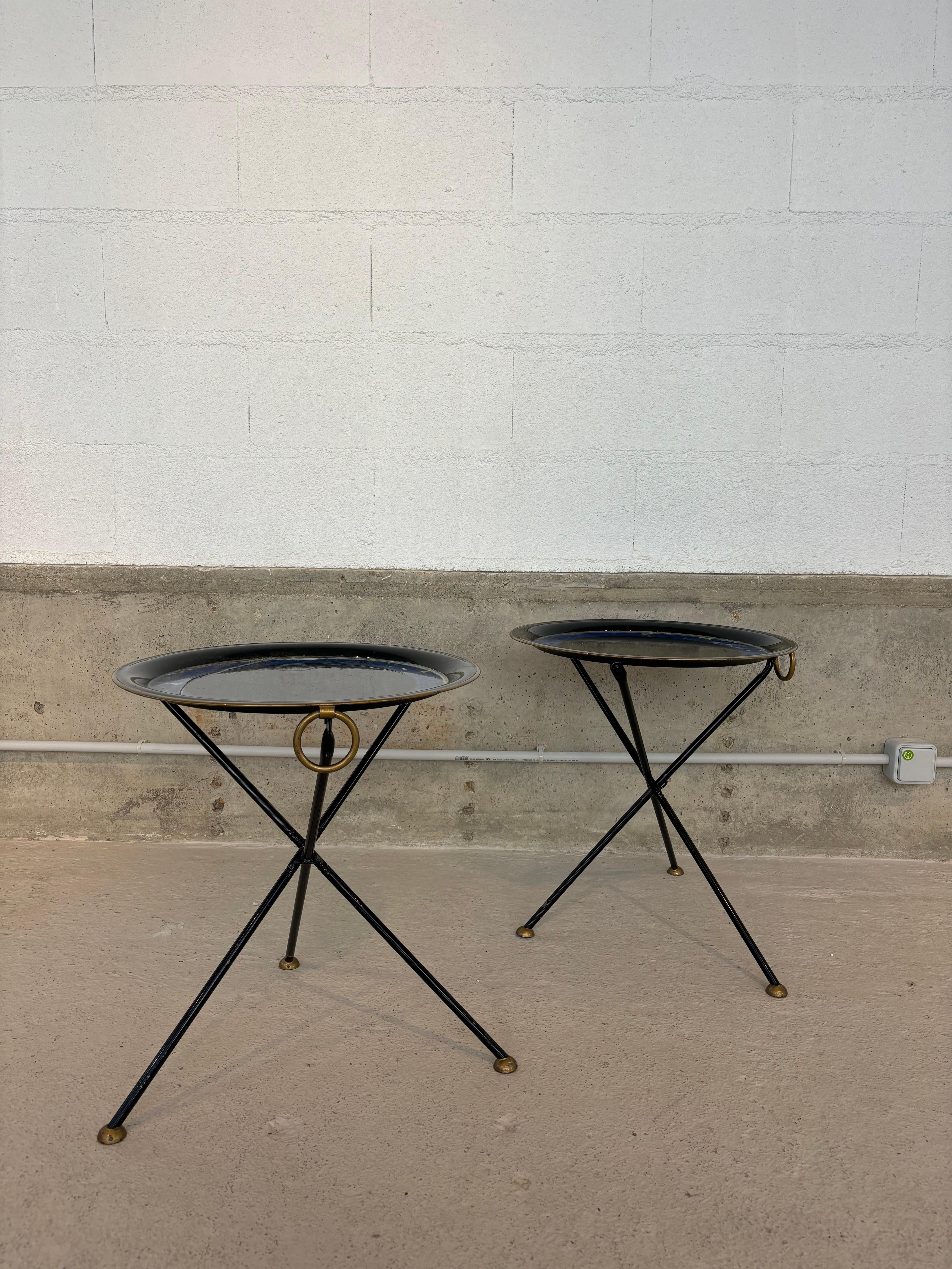 French Pair of guéridon by Christian Dior For Sale