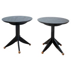 Pair of Gueridon Side Tables, France 1950s