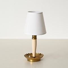 Paire de lampes de table Guglielmo Ulrich en laiton et Wood Wood, Italie, années 1940