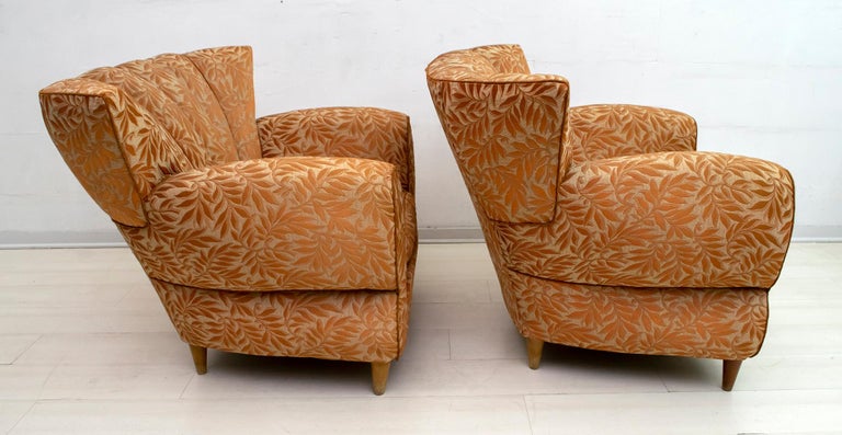 Pair of Gugliemo Ulrich Art Deco Italian Armchairs, 1940s For Sale at  1stDibs
