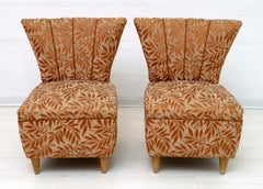 Pair of Gugliemo Ulrich Art Deco Italian Small Armchairs, 1940s