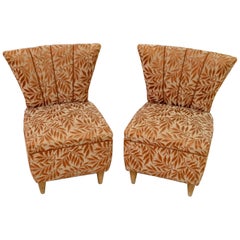 Pair of Gugliemo Ulrich Art Deco Italian Small Armchairs, 1940s