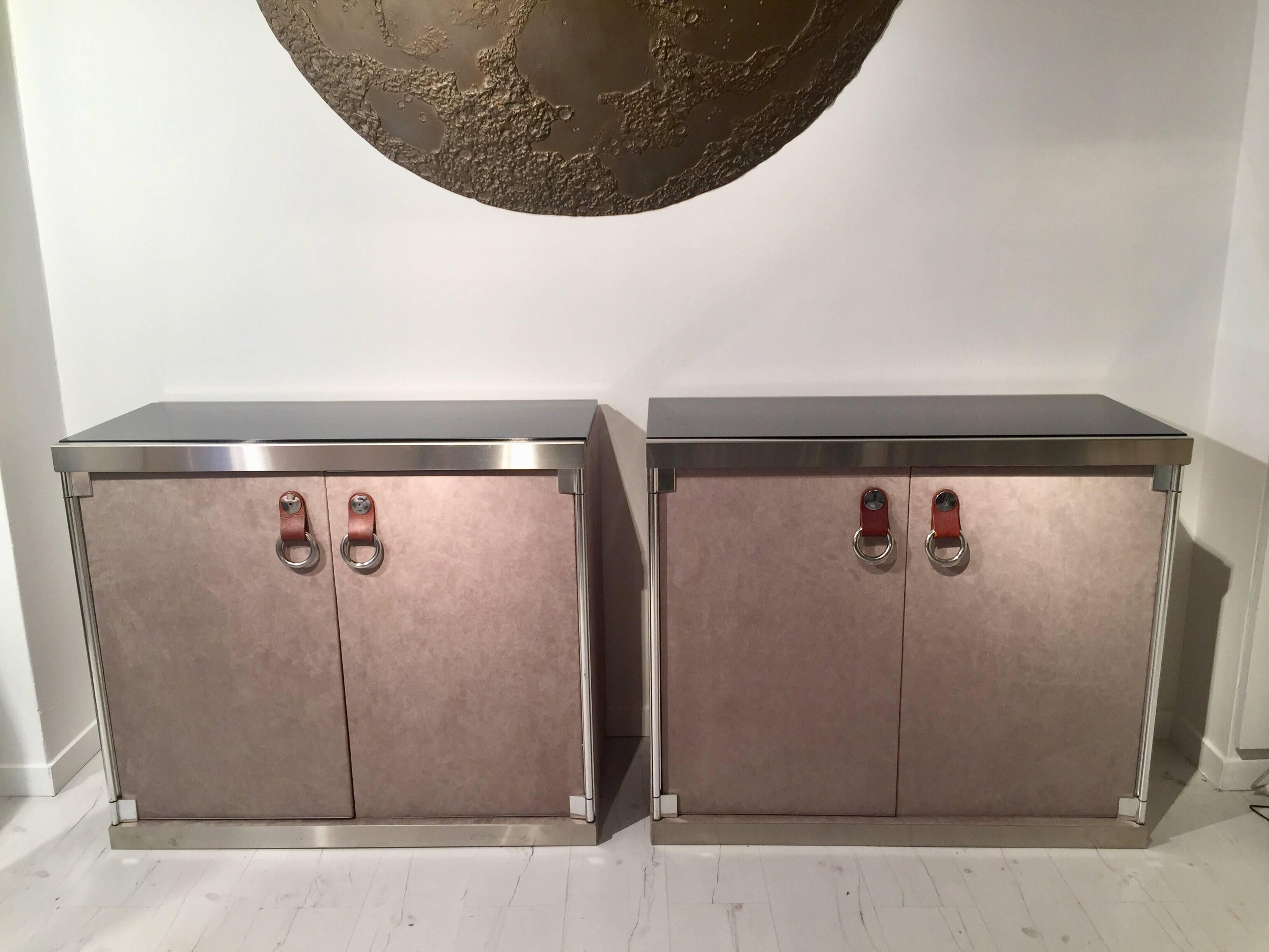 Mid-Century Modern Pair of Guido Faleschini Cabinets