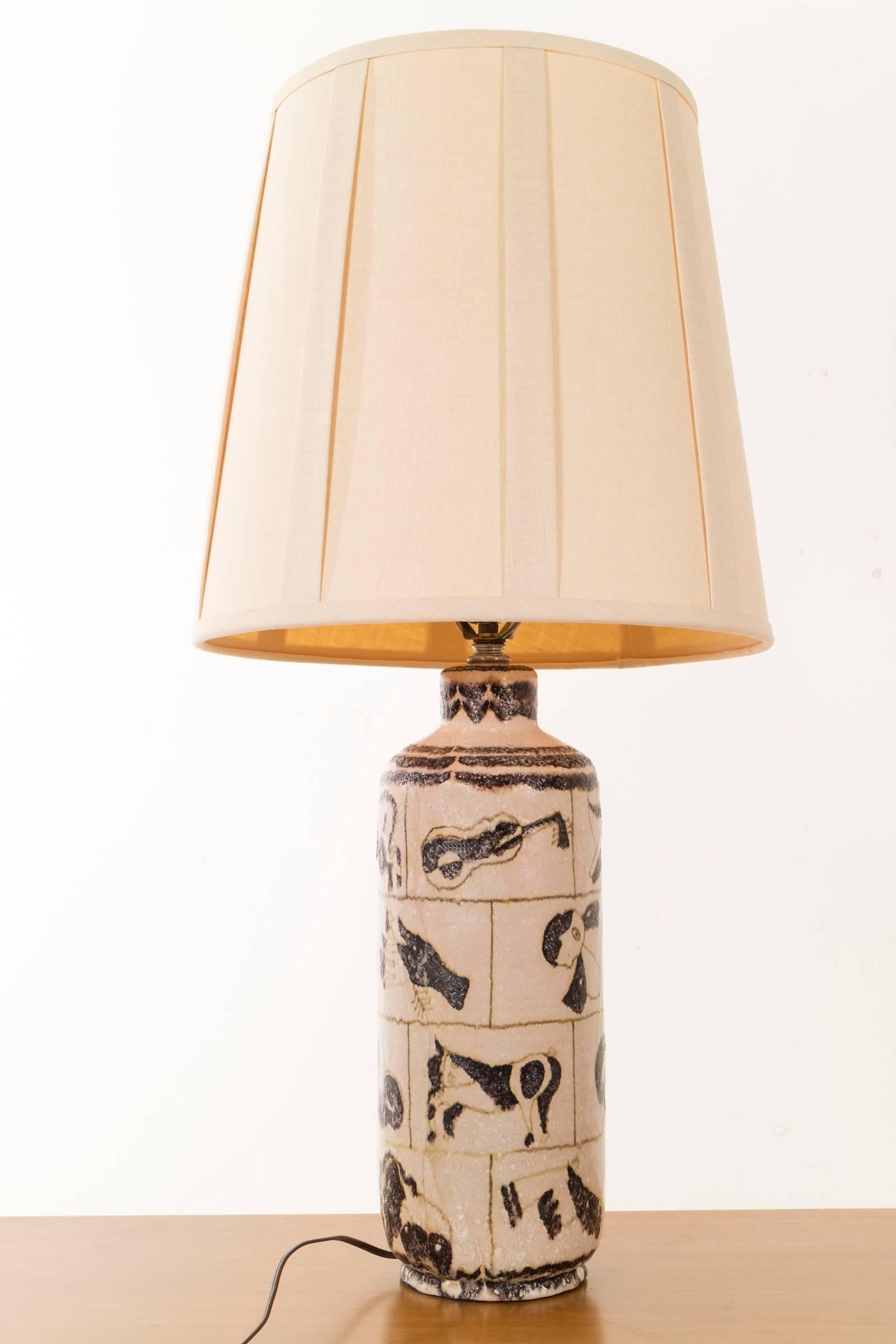 Mid-Century Modern Pair of Guido Gambone Lamps