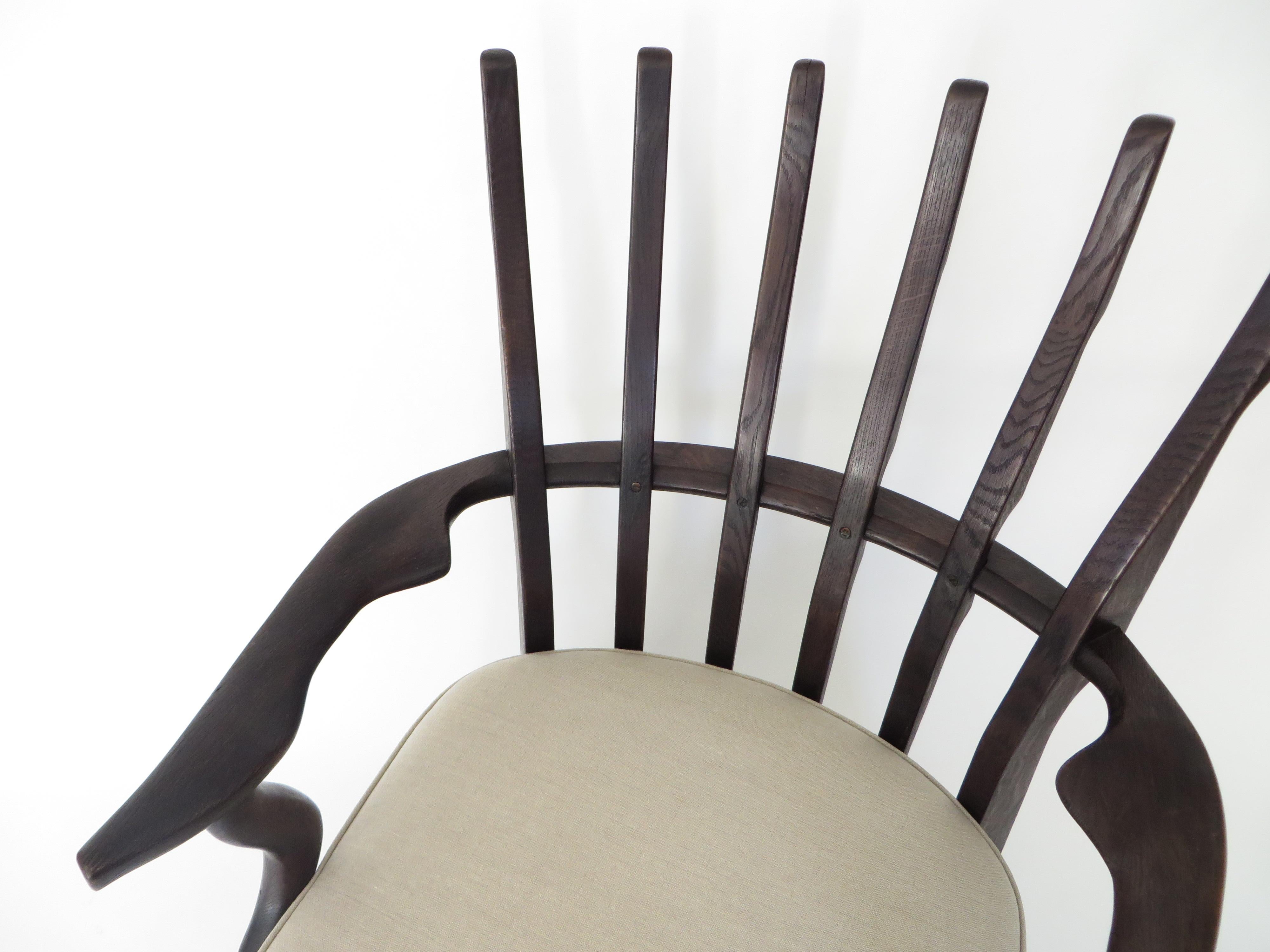 Guillerme et Chambron for Votre Maison Petit Repos Ebonzied French Lounge Chairs 2