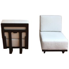 Pair of Guillerme and Chambron Midcentury Solid Oak for Votre Maison, circa 1960