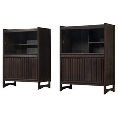Pair of Guillerme & Chambron Buffets in Stained Oak