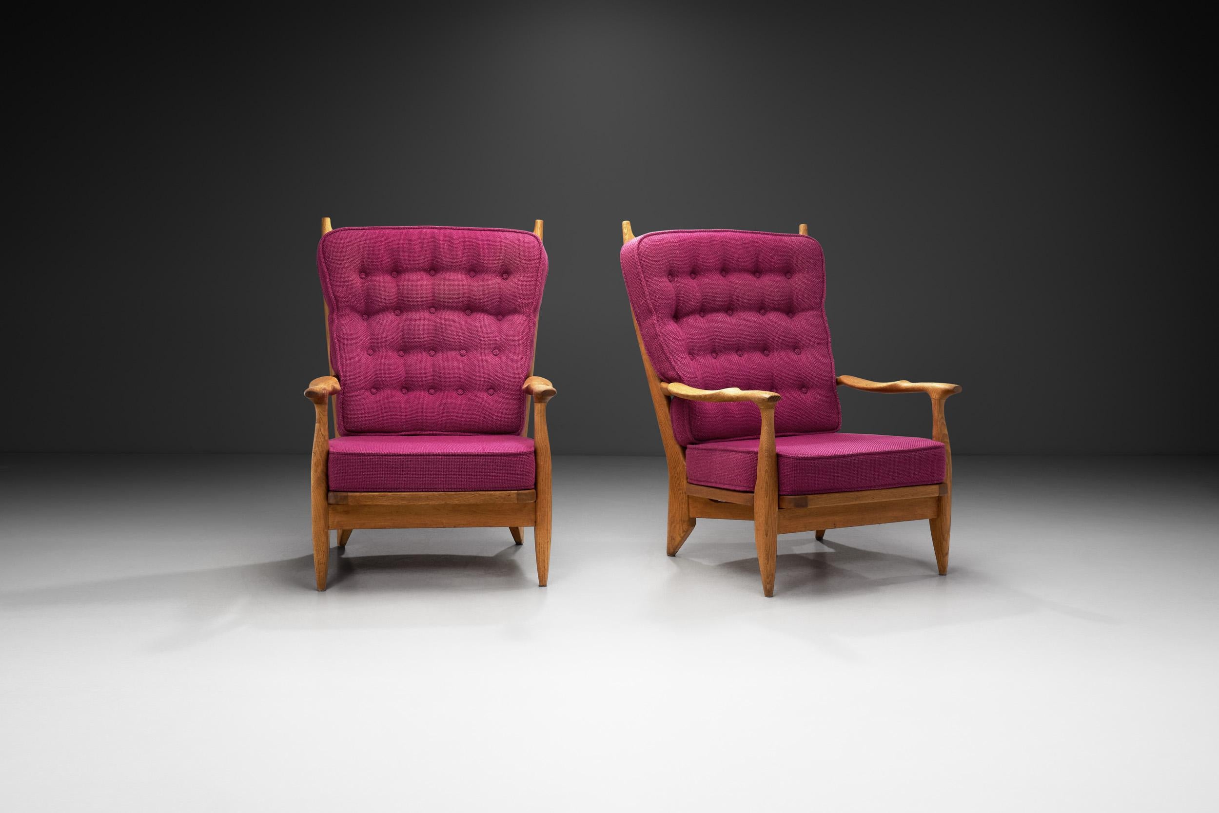 Mid-Century Modern Pair of Guillerme et Chambron 