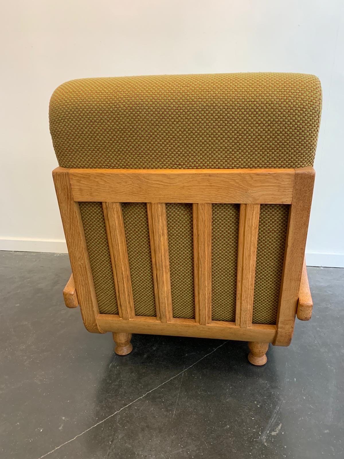 Modern Pair of Guillerme et Chambron fireside chairs For Sale