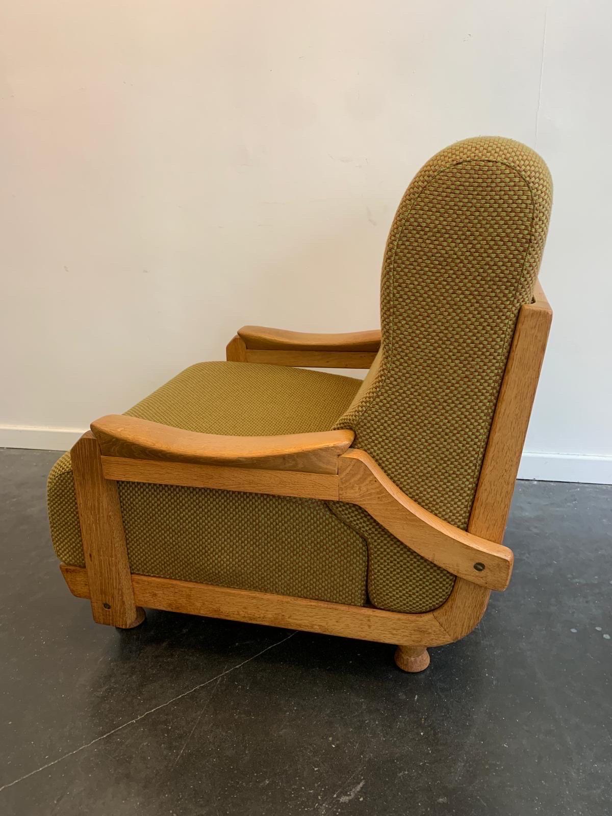 French Pair of Guillerme et Chambron fireside chairs For Sale