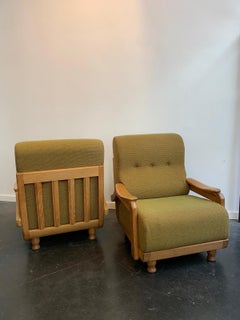 Pair of Guillerme et Chambron fireside chairs