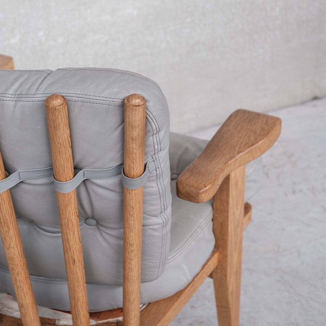 Pair of Guillerme et Chambron Mid-Century French Armchairs 6