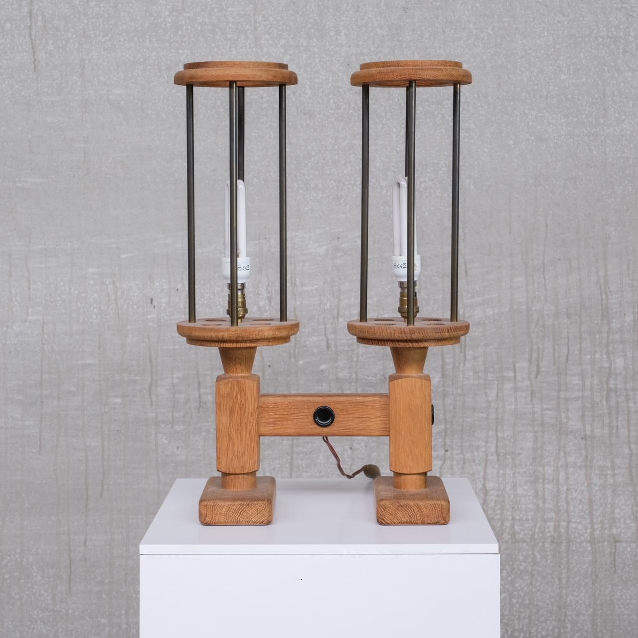 Paire de Lampes de Table Françaises Milieu du Siècle de Siècle Guillerme et Chambron Bon état - En vente à London, GB