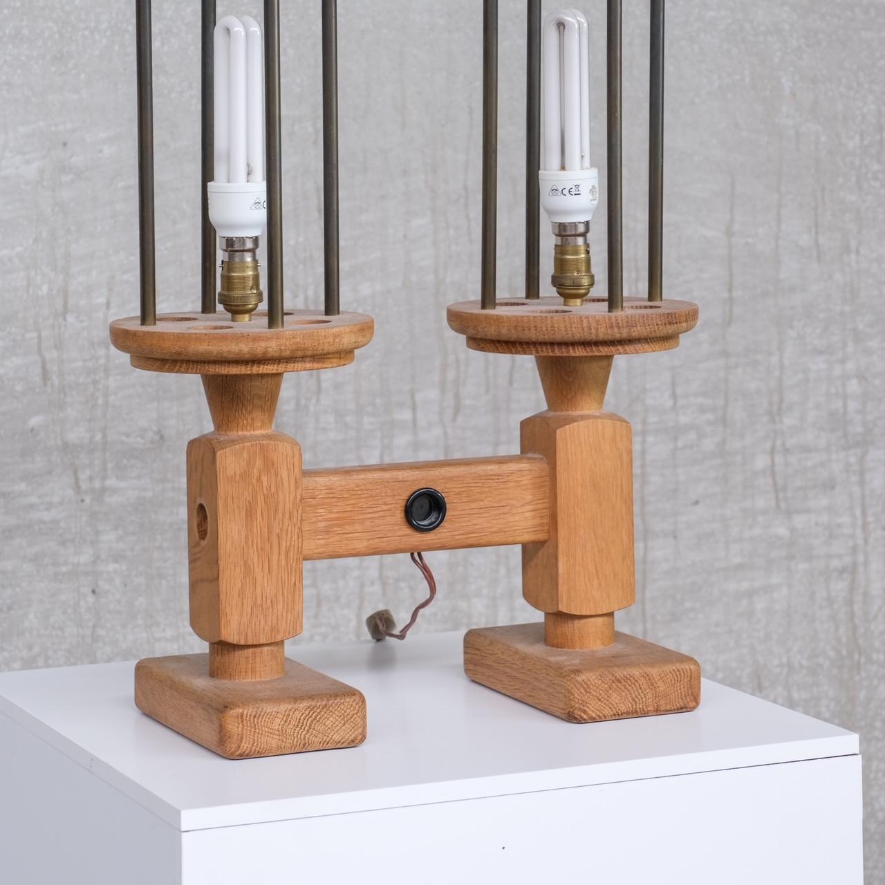 Pair of Guillerme et Chambron Mid-Century French Table Lamps For Sale 1