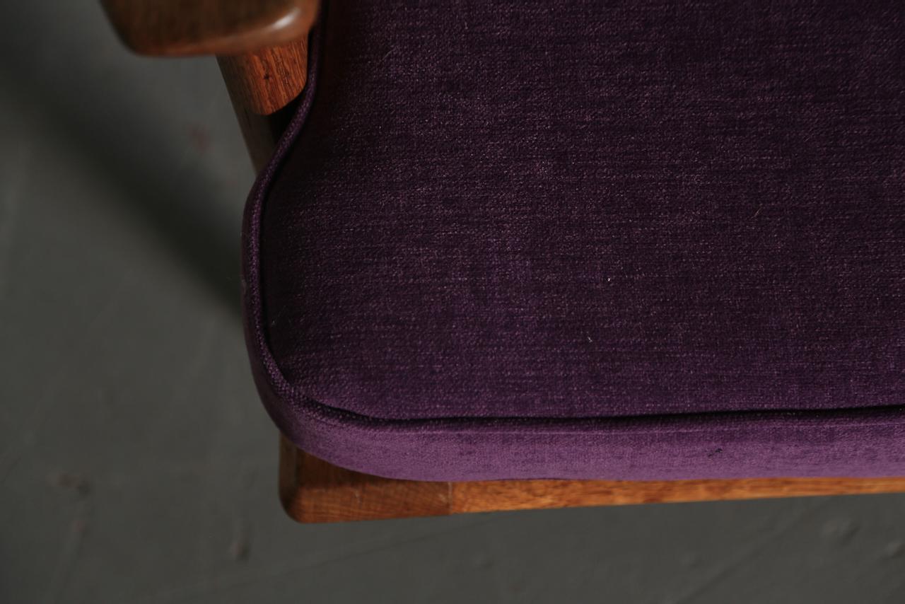 Pareja de sillones / butacas Guillerme et Chambron de roble, Francia, años 60 en venta 13