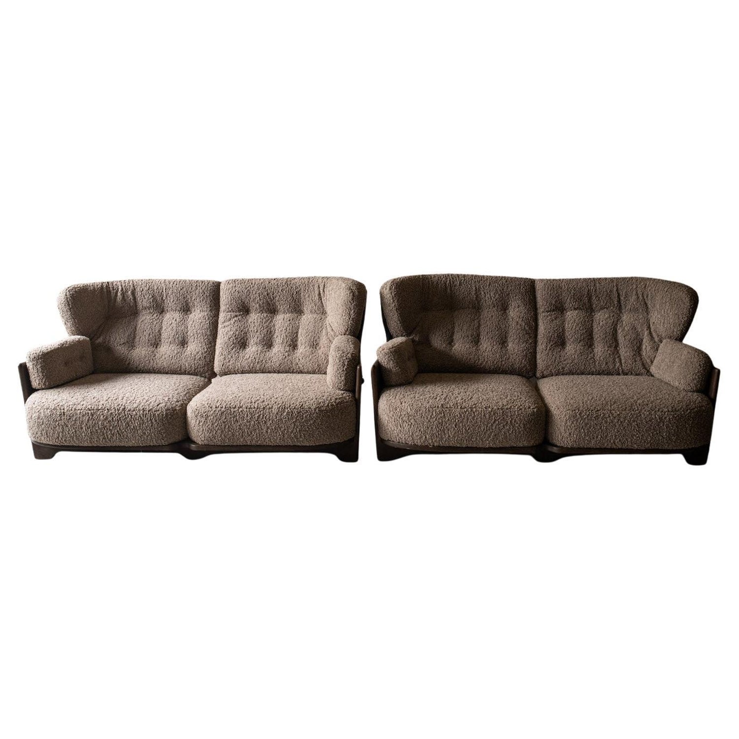 Pair of Guillerme Et Chambron Sofas, Model Denis, From France, Circa 1960  For Sale at 1stDibs