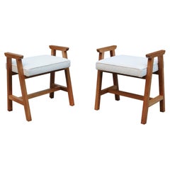 Pair of Guillerme et Chambron Stools