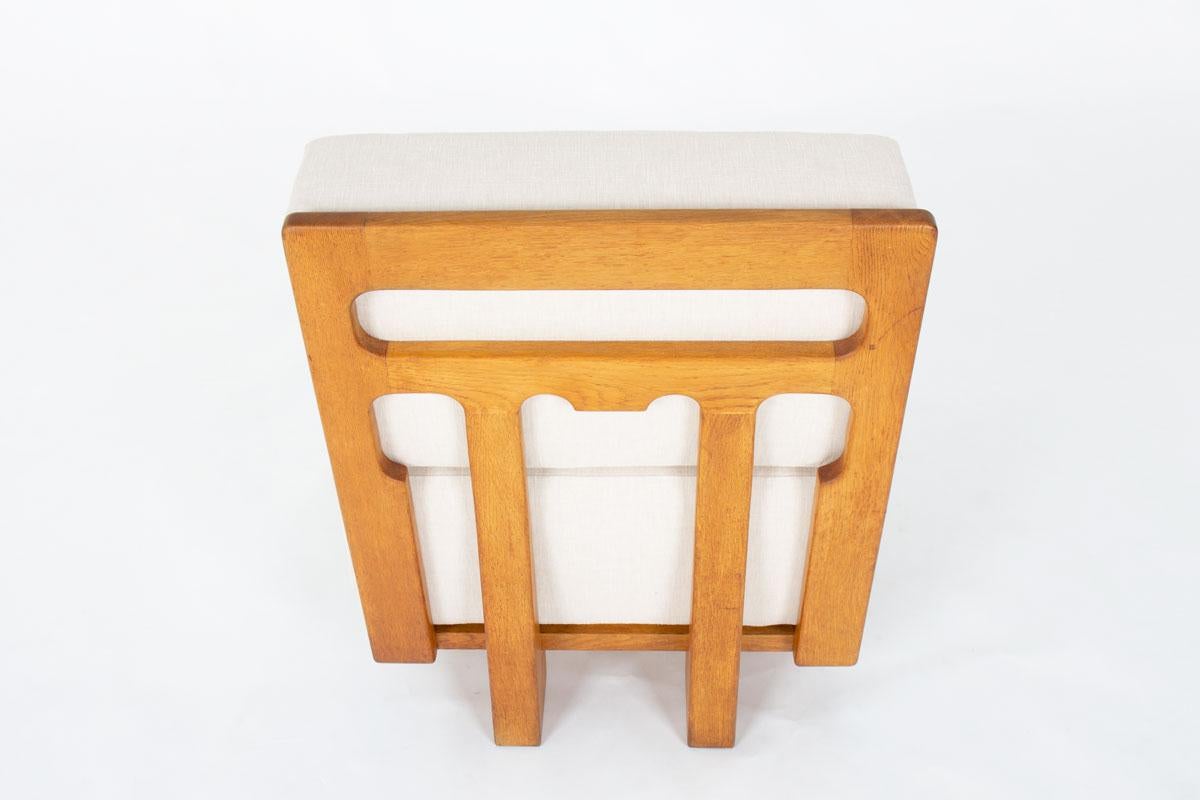 Paire de fauteuils Guillerme&Chambron en Oak Oak massif, années 1950 - Votre Maison Edition en vente 2