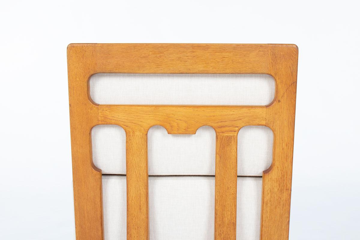 Paire de fauteuils Guillerme&Chambron en Oak Oak massif, années 1950 - Votre Maison Edition en vente 3