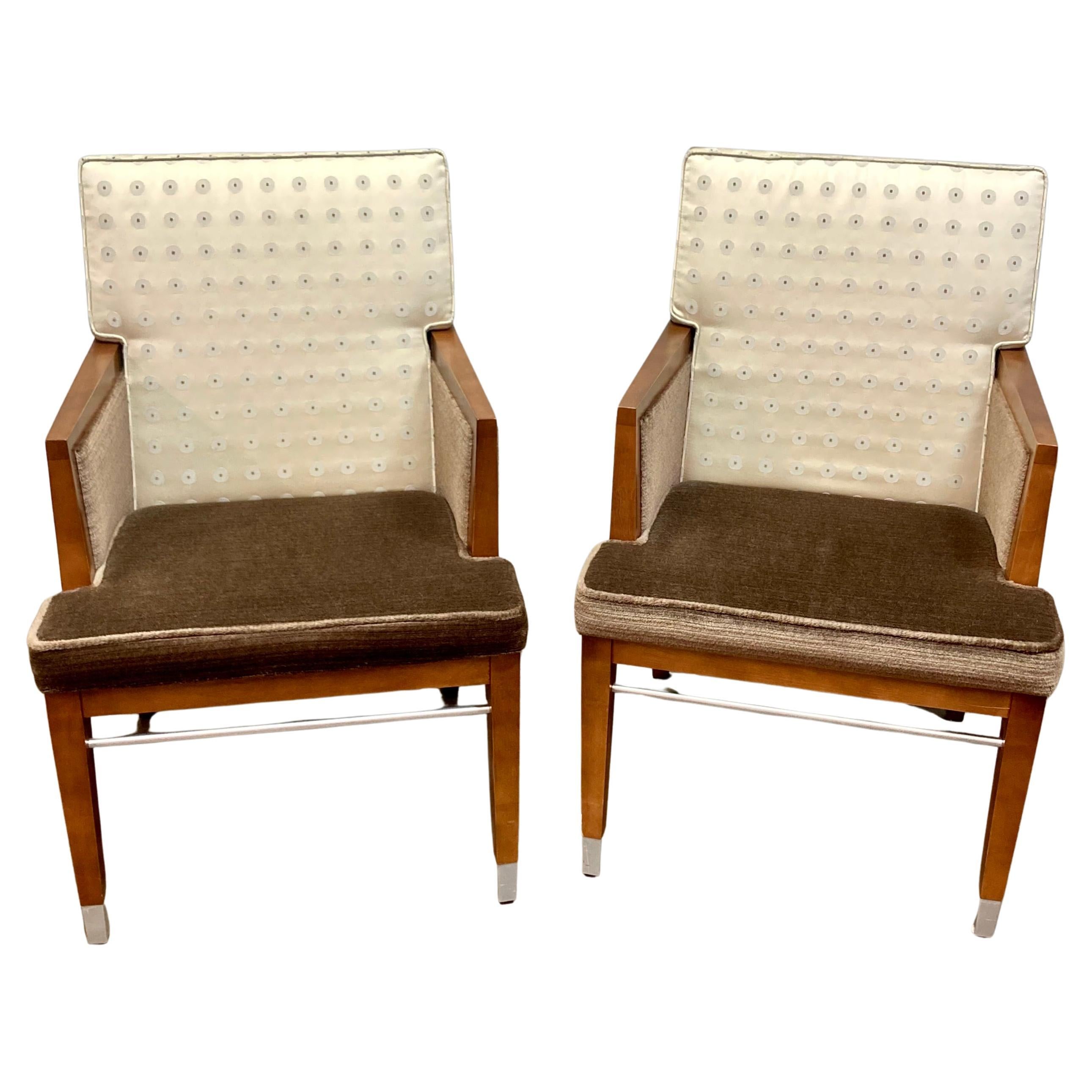 Pair of Gunlocke Co. Art Deco Style Armchairs im Angebot