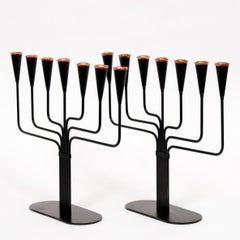 Pair of Gunnar Ander Candelabras for Ystad Metall, 1970s