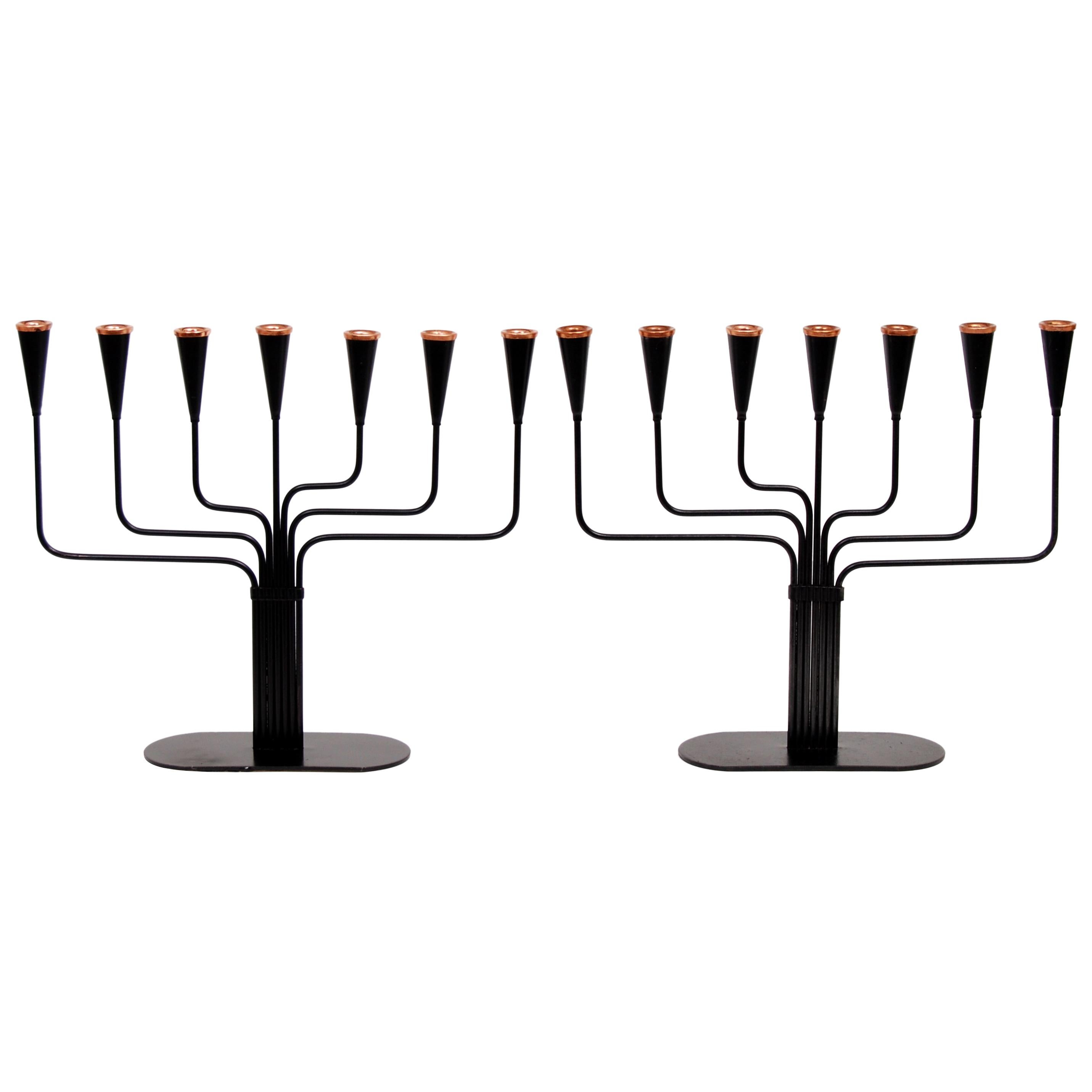 Pair of Gunnar Ander Candelabras for Ystad Metall, 1970s  For Sale