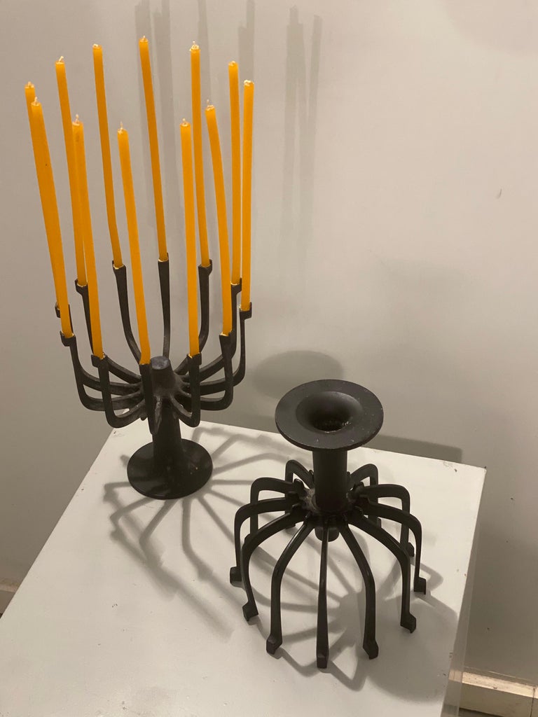 Mid-20th Century Pair of Gunnar Cyren Aglow 12 Candle Holders for Dansk, 1960s For Sale