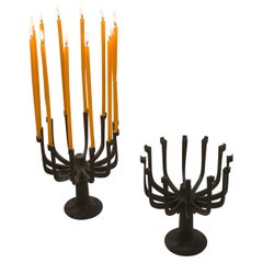 Pair of Gunnar Cyren Aglow 12 Candle Holders for Dansk, 1960s