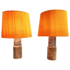 Pair of Gunnar Nylund Ceramic Table Lamps, Sweden, 1950s