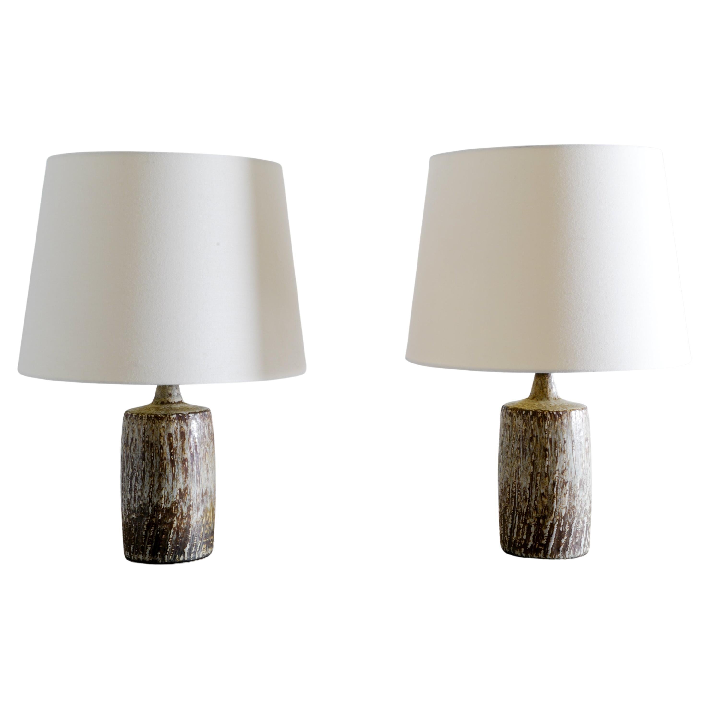 Pair of Gunnar Nylund "Rubus" Ceramic Table Lamps for Rörstrand 1950s, Sweden