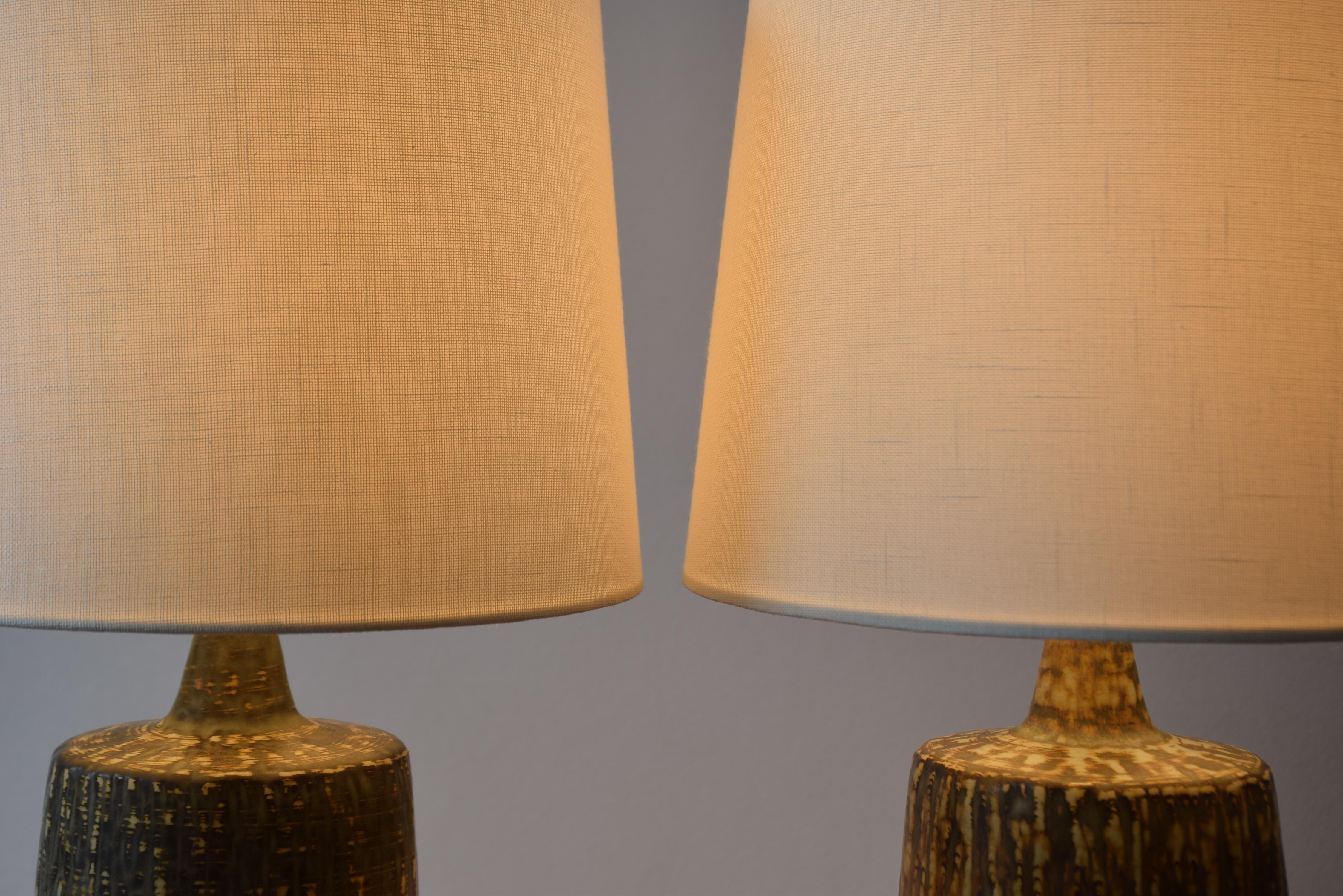 Pair of Gunnar Nylund Rubus Table Lamps Rörstrand Sweden Modern Ceramic  4