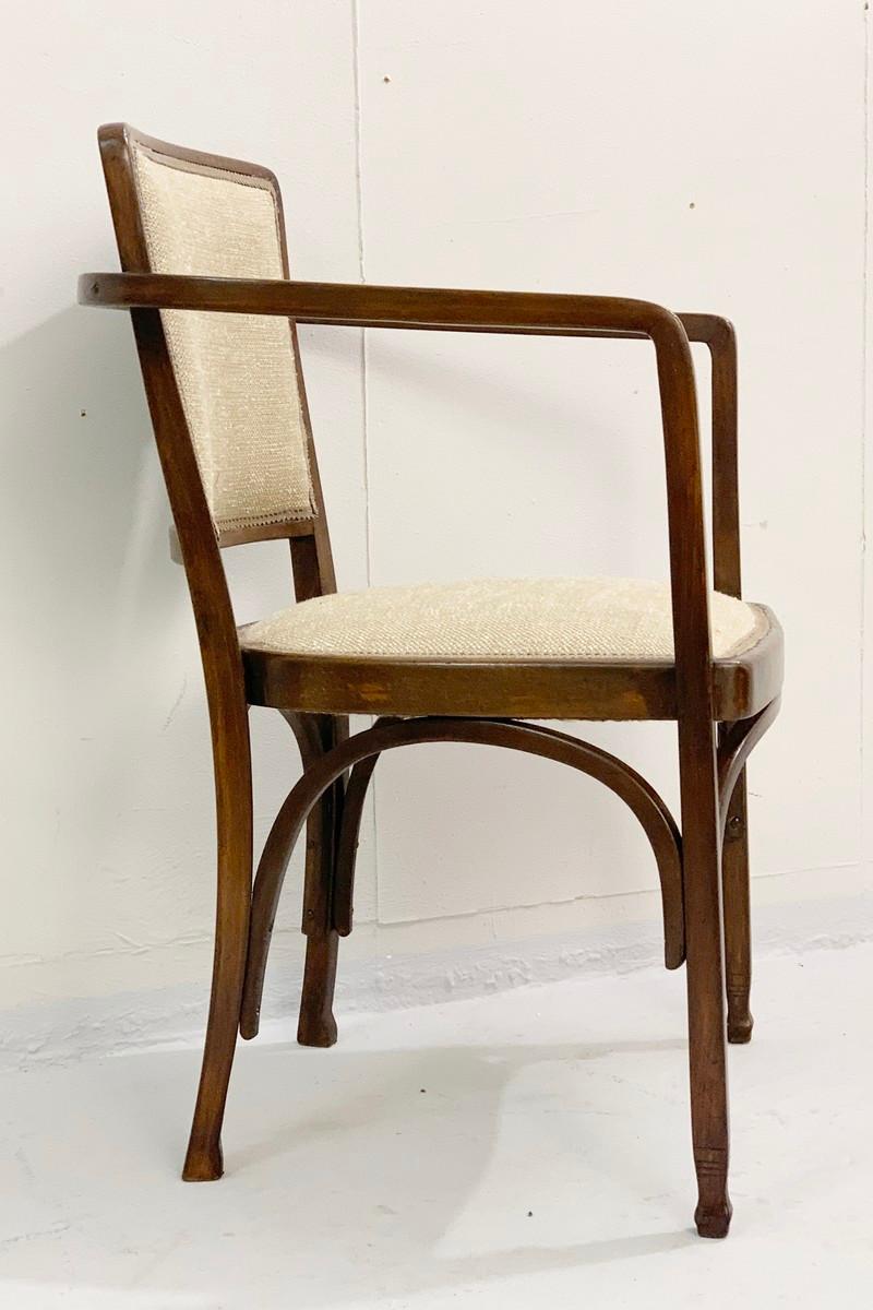 Austrian Pair of Gustav Siegel Chairs for J & J Kohn, Vienna Secession For Sale