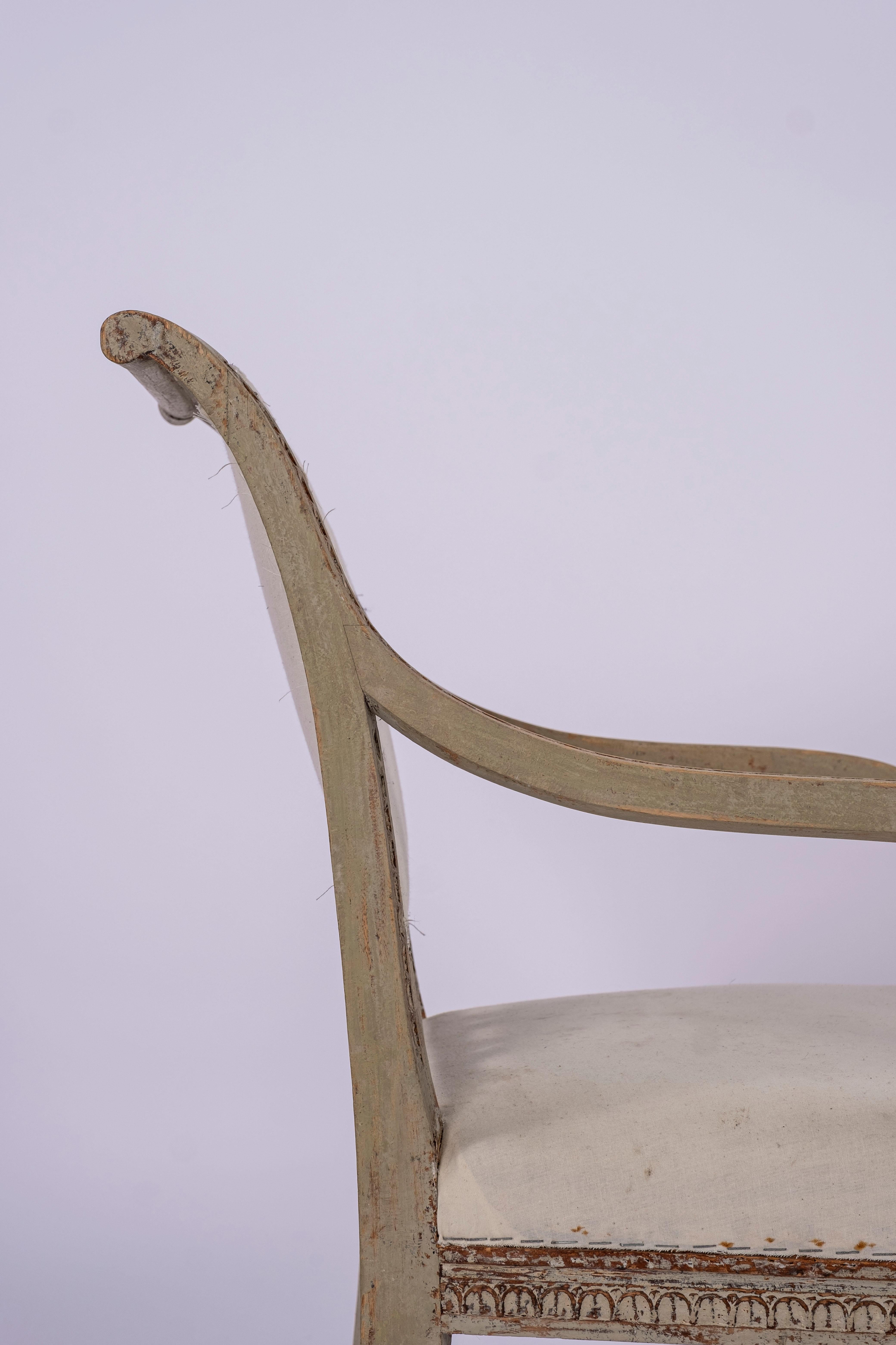 Pair of Gustavian Armchairs For Sale 8